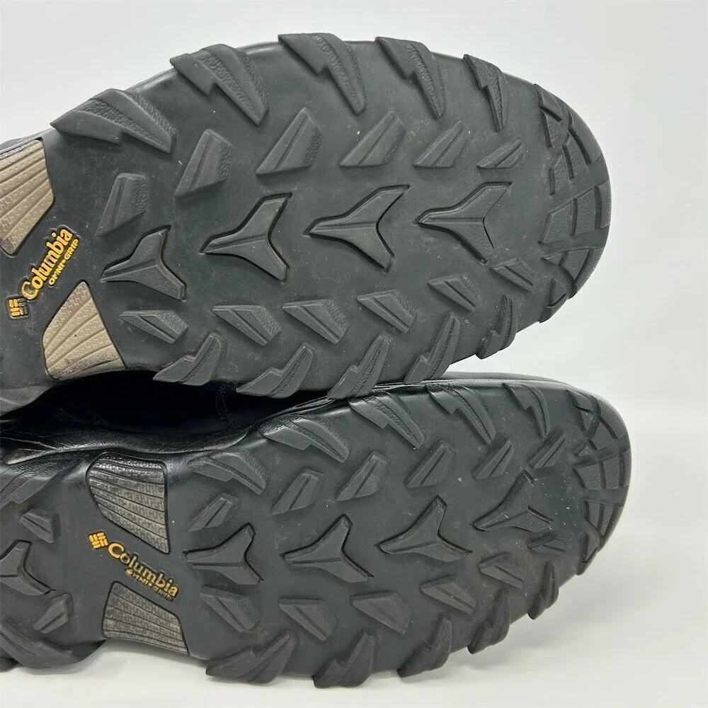 Columbia Men's Waterproof Hiking Boots Black Mid-Top Lace-Up Outdoor Size 17